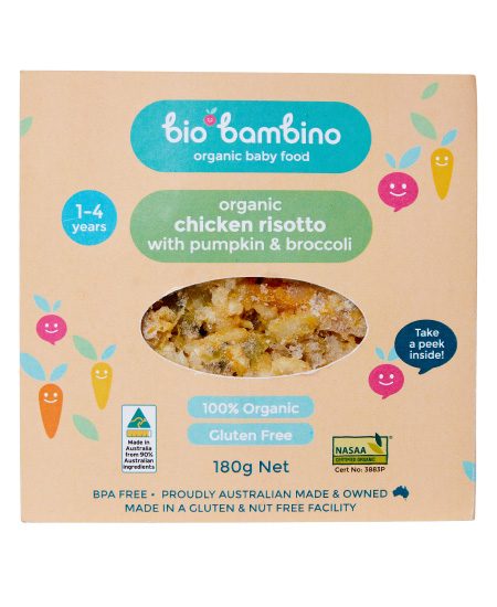 Chicken Risotto with Pumpkin and Broccoli - Bio Bambino